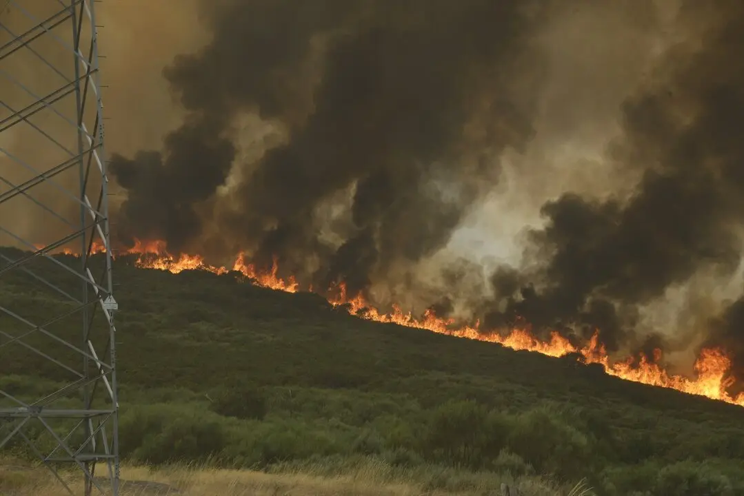 Un incendio forestal por la zona de Galicia. / Rosa Veiga
