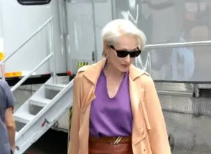 Meryl Streep durante el rodaje. / Redes Sociales