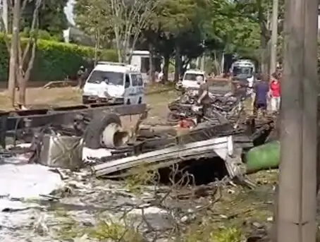 Uno de los destrozos causados por el atentado. / X