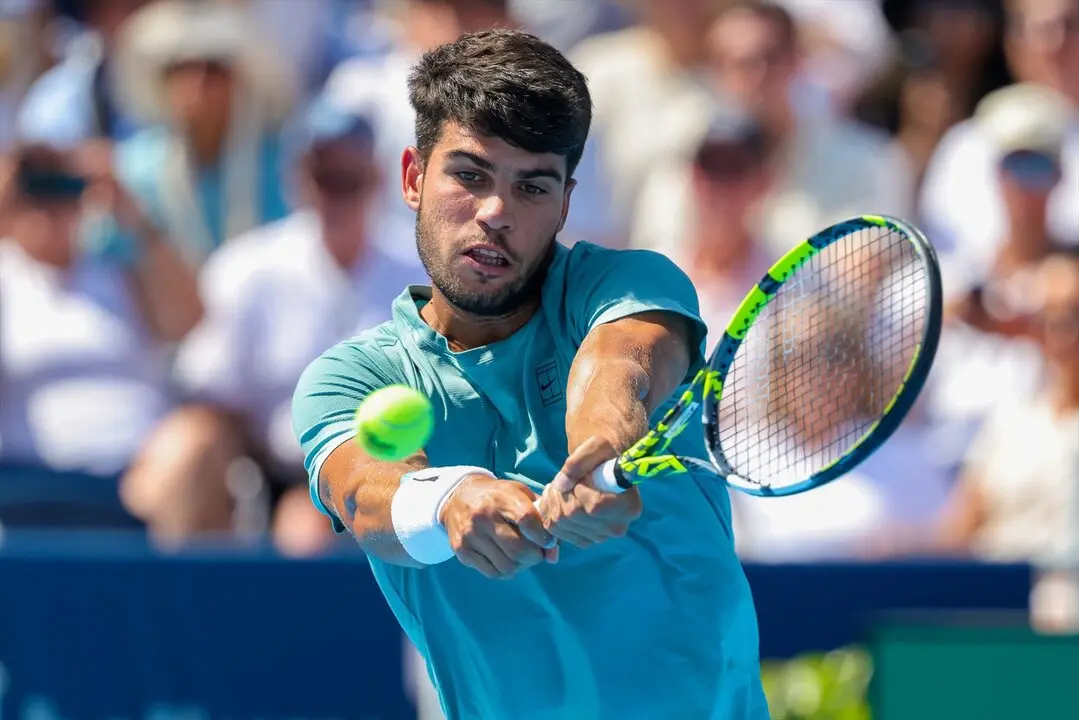 El tenista espa&ntilde;ol, Carlos Alcaraz, durante el torneo de Cincinnati. / Scott Stuart