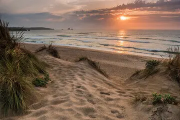 El atardecer en las dunas de Liencres. / A.S.P