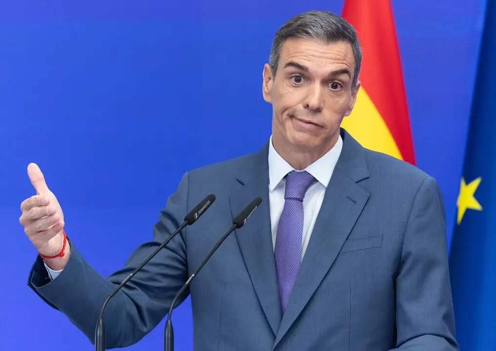 El presidente del Gobierno, Pedro S&aacute;nchez, comparece ante los medios de comunicaci&oacute;n. / Eduardo Parra