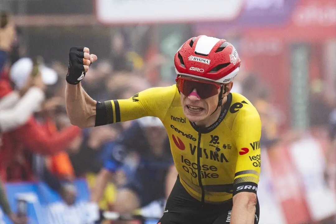 Vingegaard durante la segunda etapa de La Vuelta. / Matteo Secci