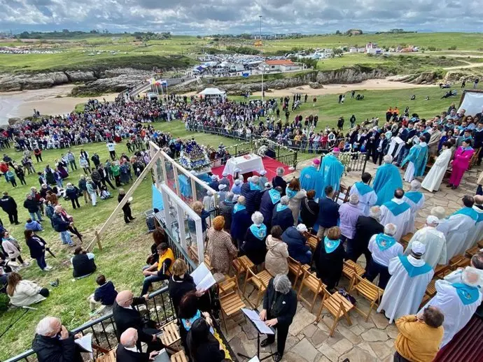 La celebraci&oacute;n de la misa por la Virgen del Mar en junio de este a&ntilde;o. / A.E