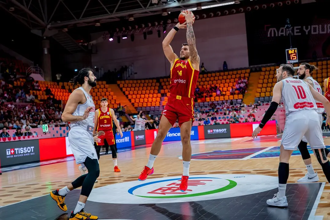 El partido entre Espa&ntilde;a y Georgia. / X