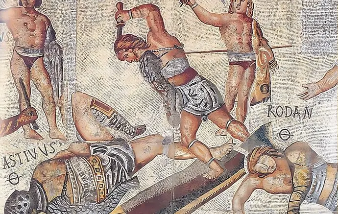 Cartel de la conferencia 'Morituri te salutant: certezas y equ&iacute;vocos sobre los combates de gladiadores'. / x