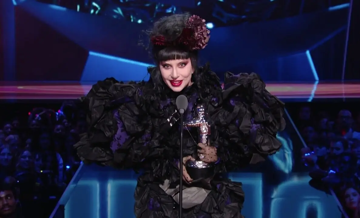 La cantante Lady Gaga al recibir un premio. / EP