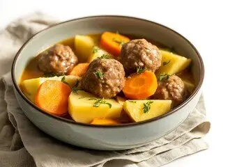 Uno de los platos famosos de la comarca, guiso de patata. / A.S.P