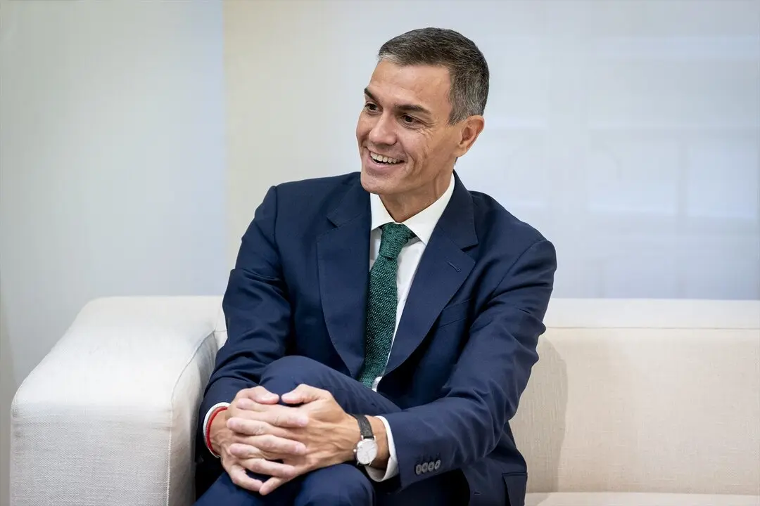 El presidente del Gobierno, Pedro S&aacute;nchez, recibe al canciller de la Rep&uacute;blica Federal de Alemania, Friedrich Merz. / A. P&eacute;rez Meca
