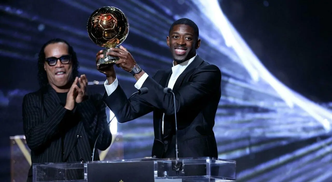 Demb&eacute;l&eacute; gana el Bal&oacute;n de Oro 2025 tras vencer a Yamal. Vitinha queda tercero.
