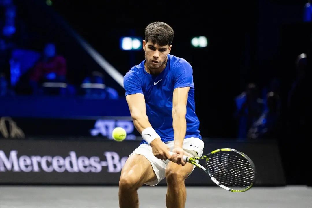Carlos Alcaraz durante la Laver Cup. / Christophe Gateau