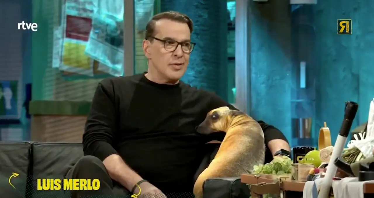 Luis Merlo durante su entrevista con Broncano. / X