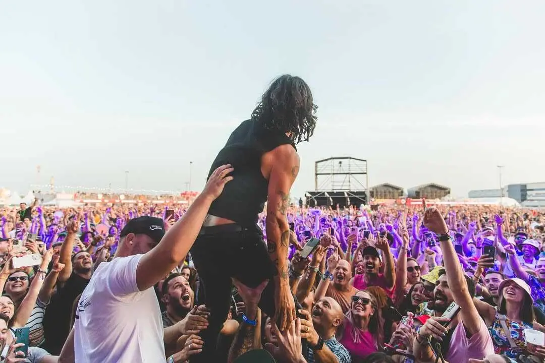 Rulo durante su concierto en el festival Sonorama. / Rulo