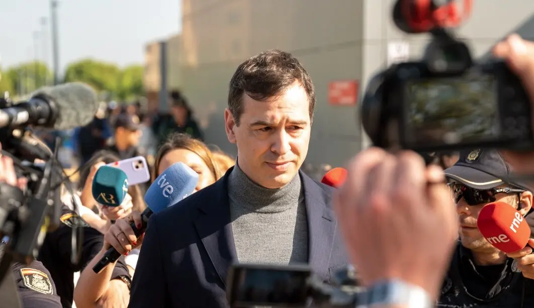 El hermano de Pedro S&aacute;nchez, David S&aacute;nchez, sale tras declarar en calidad de investigado. / Andr&eacute;s Rodr&iacute;guez