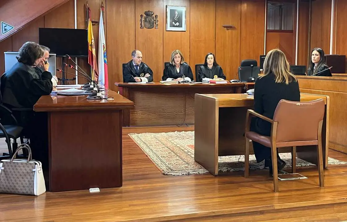 La acusada declarando ante la Sala de la Secci&oacute;n Primera de la Audiencia Provincial. / EP