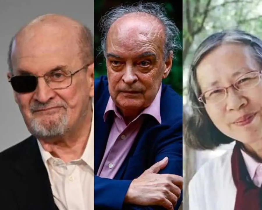 De izquierda a derecha, Salman Rushdie, Enrique Vila-Matas y Can Xue. / EP