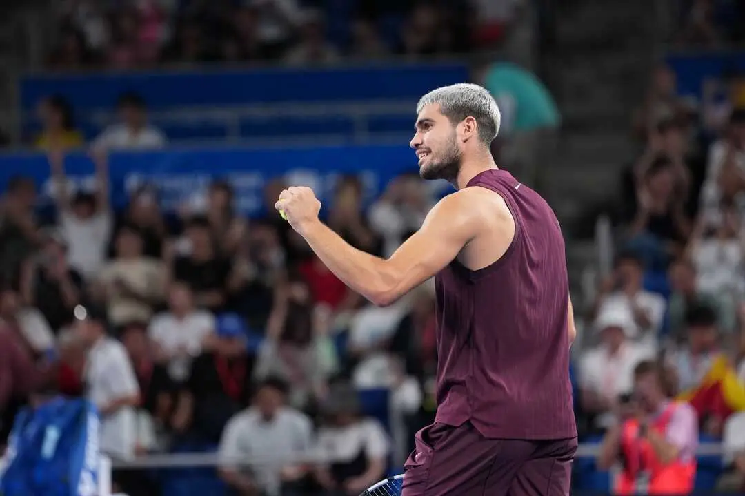 El tenista espa&ntilde;ol, Carlos Alcaraz durante el torneo en Tokio. / Ranjith Kumar