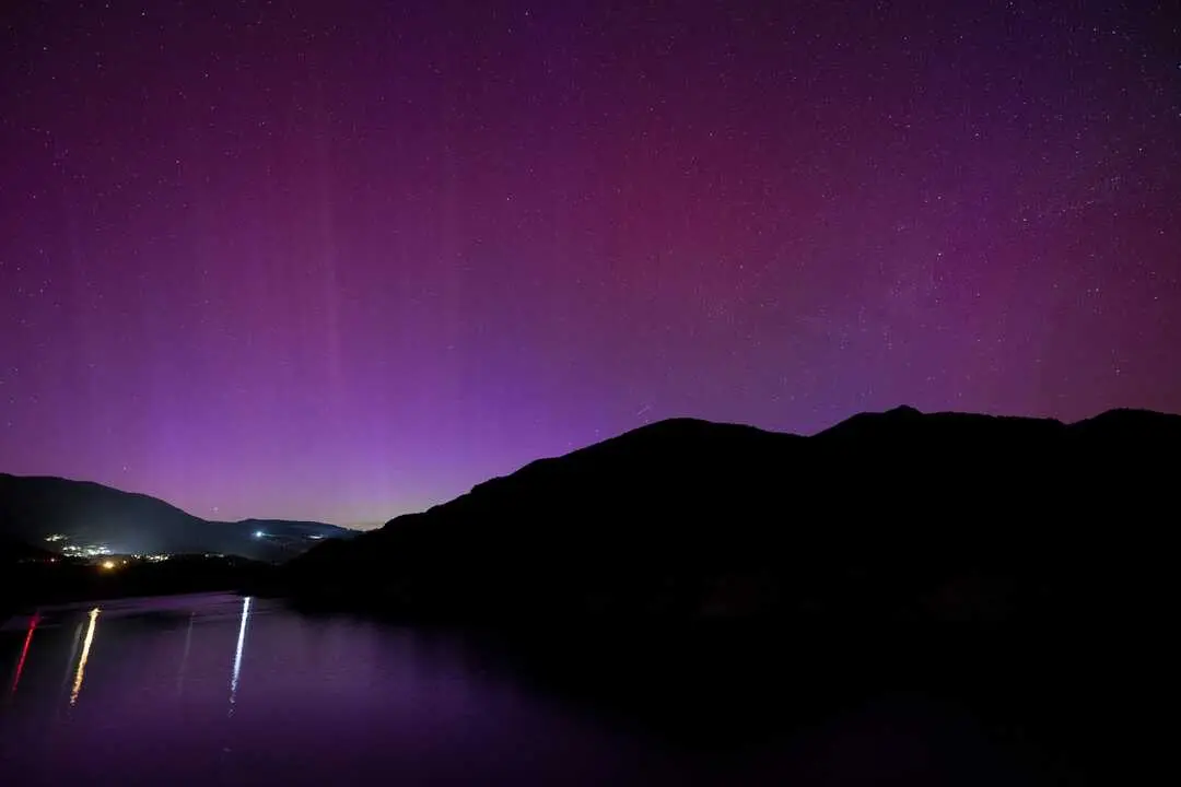 Aurora boreal desde el pantano de la Baells. / EP / Archivo