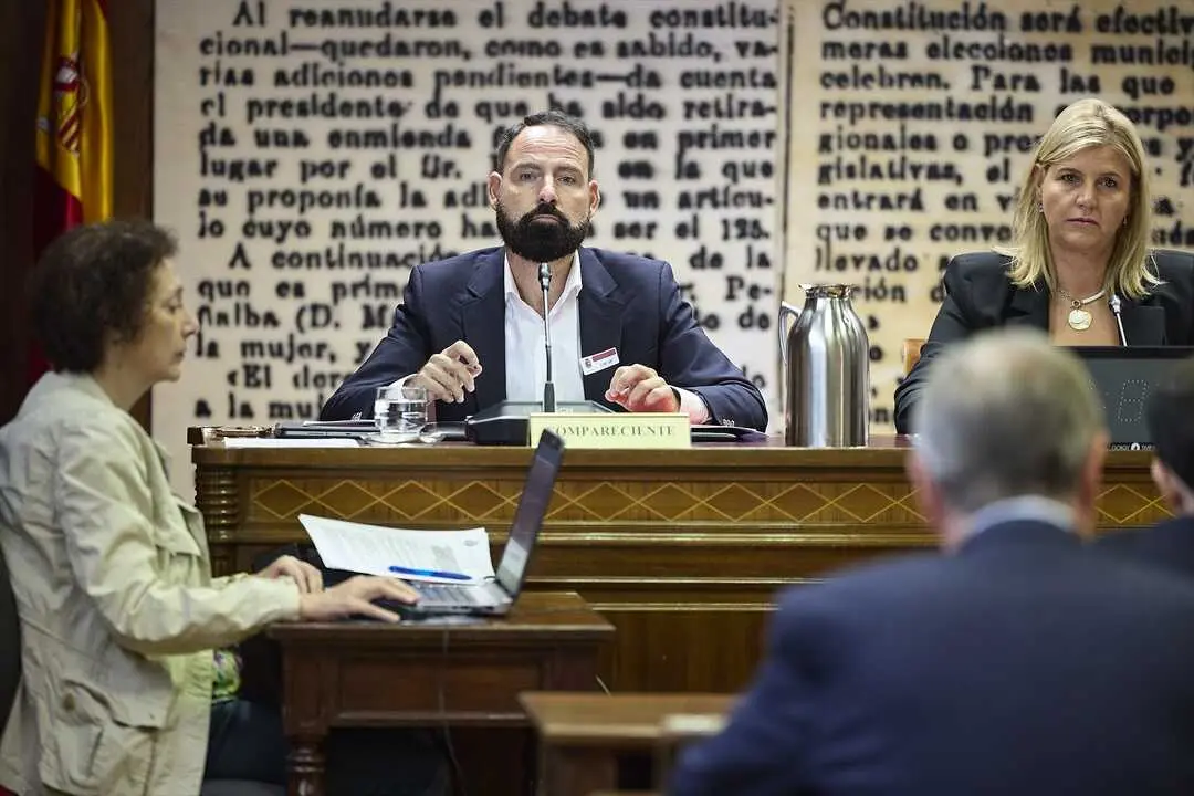 El presidente de Enusa, Mariano Moreno Pav&oacute;n, comparece en la comisi&oacute;n de investigaci&oacute;n sobre el &lsquo;caso Koldo&rsquo;, en el Senado. / Jes&uacute;s Hell&iacute;n