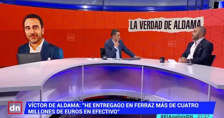 V&iacute;ctor de Aldama en 'El An&aacute;lisis: Diario de la Noche' (Telemadrid).