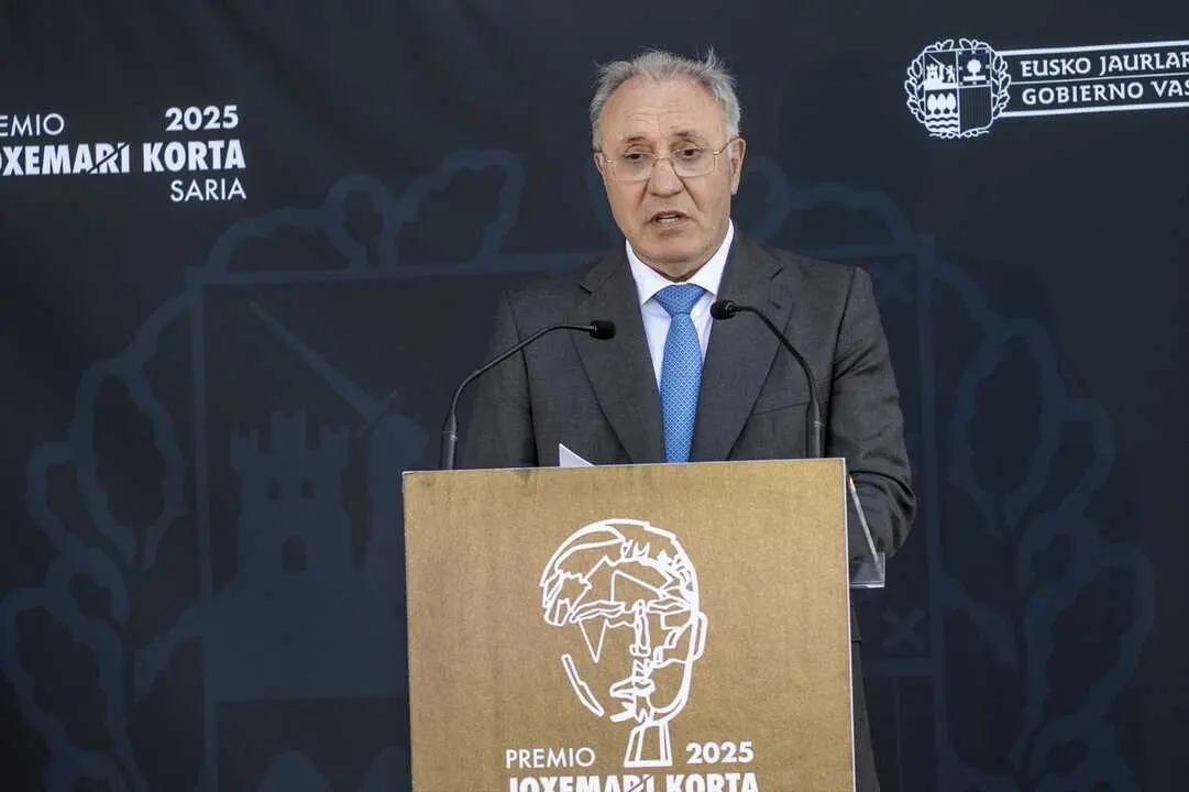 El presidente de Sidenor, Jos&eacute; Antonio Jainaga, interviene durante un acto. / Arnaitz Rubio