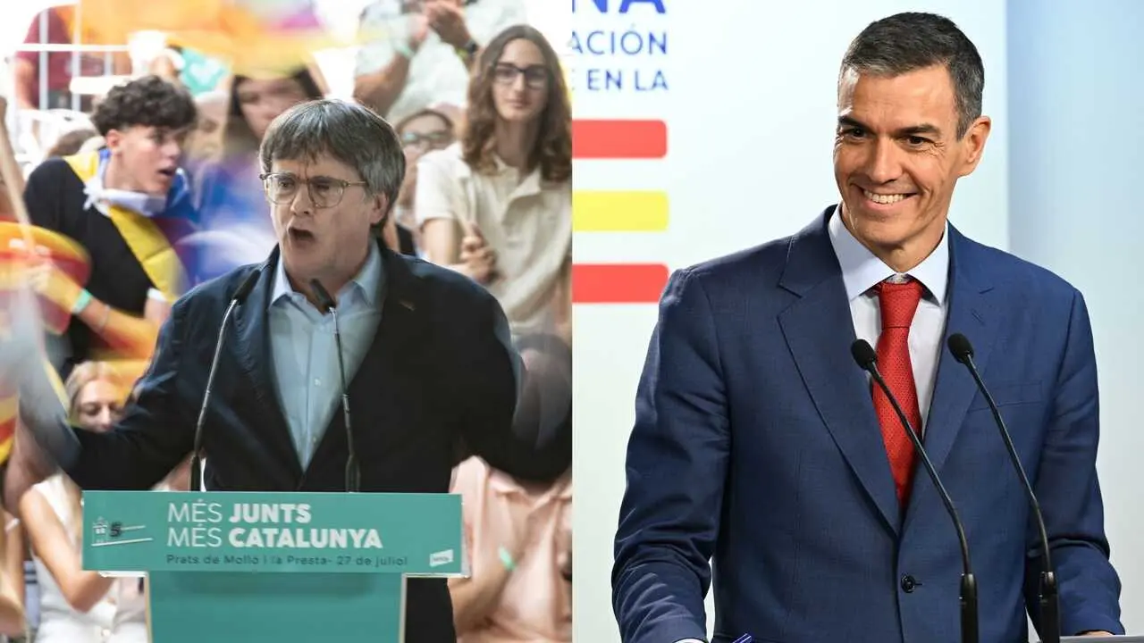 Carles Puigdemont y Pedro S&aacute;nchez. / EP