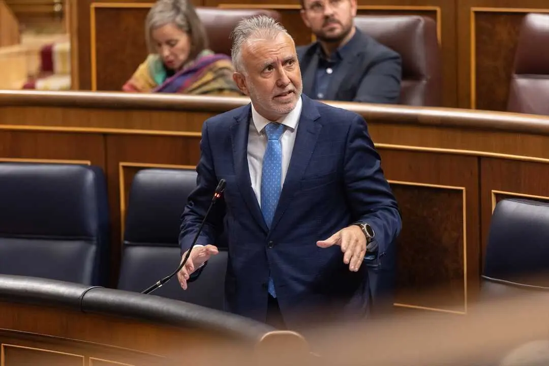 El ministro de Pol&iacute;tica Territorial y Memoria Democr&aacute;tica, &Aacute;ngel V&iacute;ctor Torres, durante una sesi&oacute;n de control al Gobierno. / Eduardo Parra