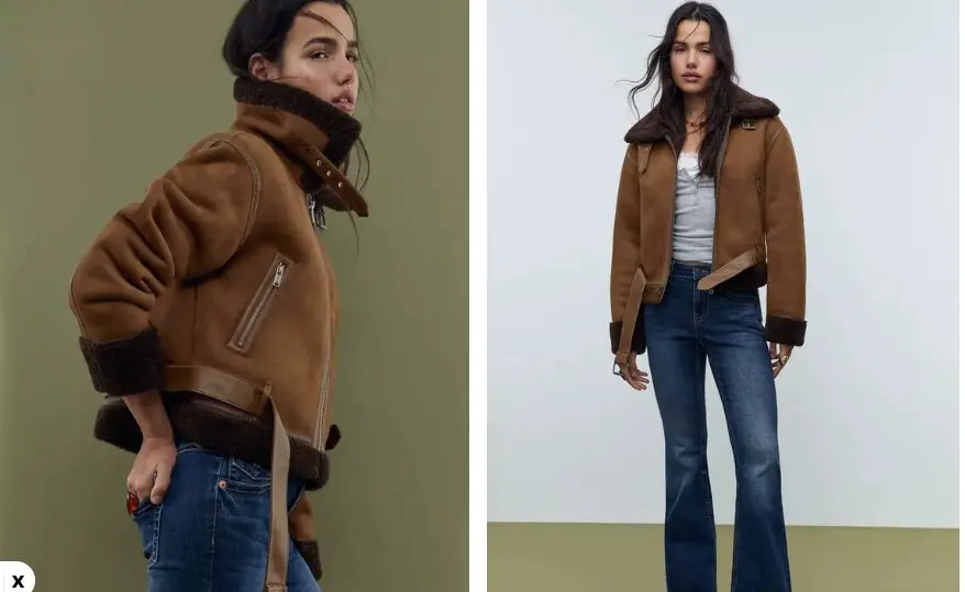 Esta chaqueta corta con cuello solapa de Stradivarius ser&aacute; tu aliada perfecta para los d&iacute;as fr&iacute;os sin renunciar al estilo. / STRADIVARIUS