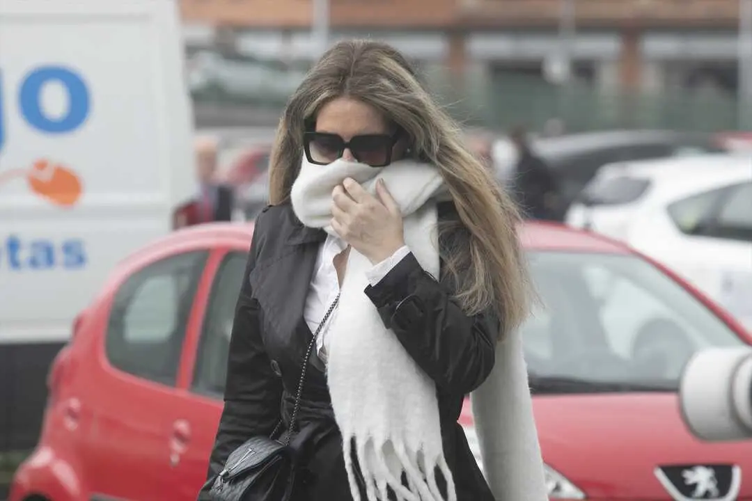 La Miss Asturias vinculada a &Aacute;balos, Claudia Montes, llega a los juzgados de Gij&oacute;n para testificar por el &lsquo;caso Koldo&rsquo;. / Jorge Peteiro
