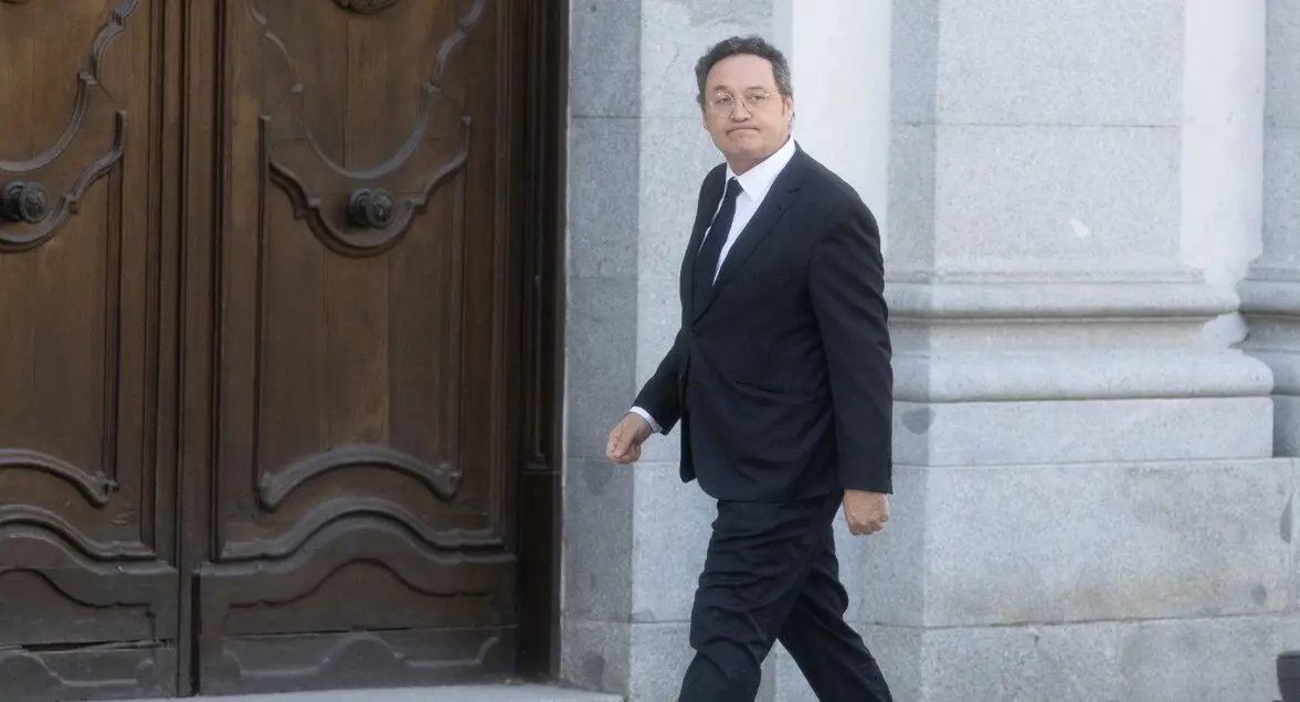 El fiscal General del Estado, &Aacute;lvaro Garc&iacute;a Ortiz, durante la primera jornada del juicio. / Eduardo Parra