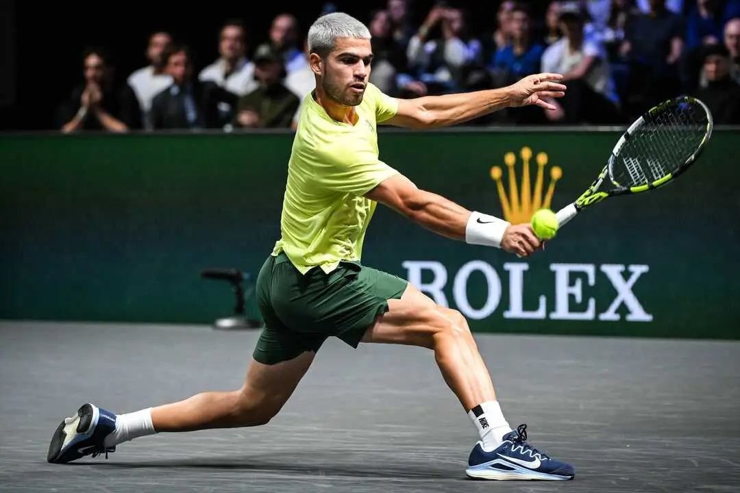 El tenista espa&ntilde;ol, Carlos Alcaraz, durante un torneo. / Matthieu Mirville