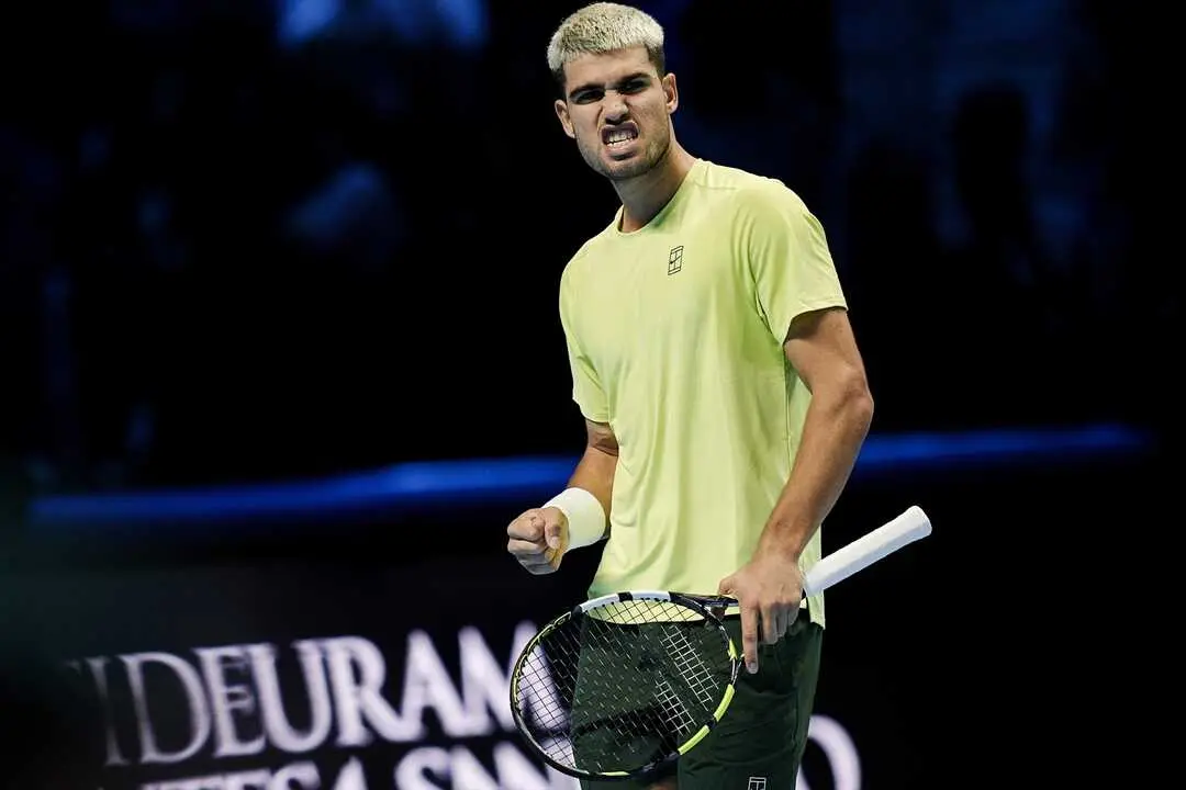 El tenista, Carlos Alcaraz, durante las ATP Finals. / Marco Alpozzi