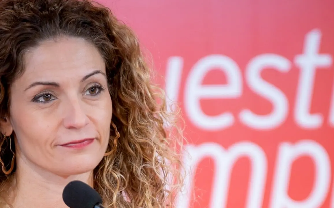 La portavoz de la Comisi&oacute;n Ejecutiva Auton&oacute;mica del PSOE, Ainoa Qui&ntilde;ones.