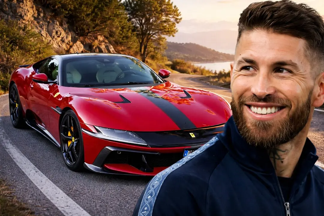 Sergio Ramos y su ferrari.