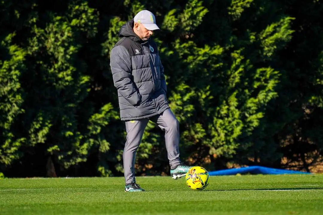 Jos&eacute; Alberto en el entrenamiento del Racing. / RRC