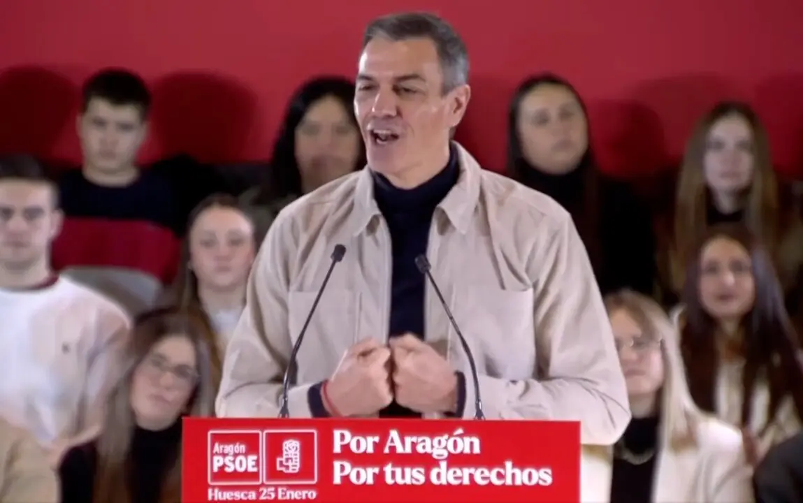 Pedro Sanchez en Huesca.