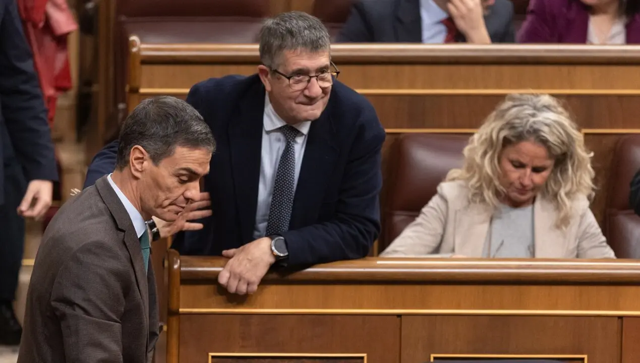 Pedro S&aacute;nchez, en el Congreso durante la sesi&oacute;n sobre los decretos de ayudas al transporte y pensiones. Foto: Eduardo Parra / Europa Press.