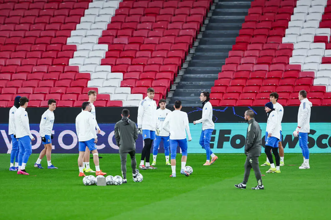 Los jugadores del Madrid durante un entrenamiento. / EP