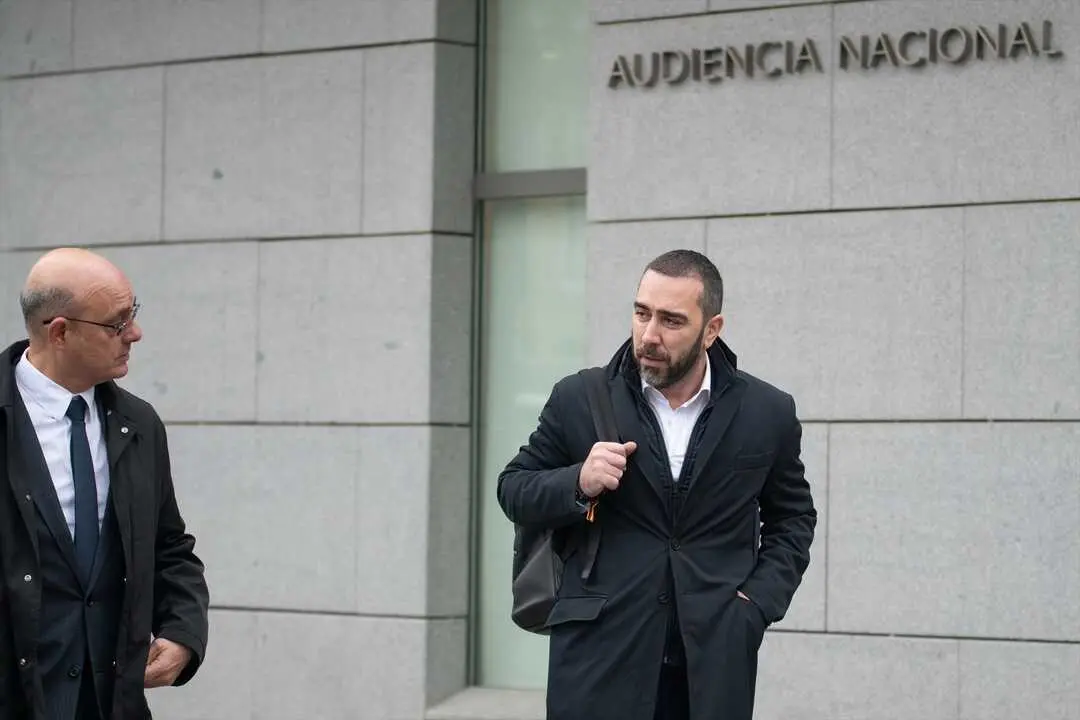 V&iacute;ctor de Aldama, a su llegada a la Audiencia Nacional. E.P.