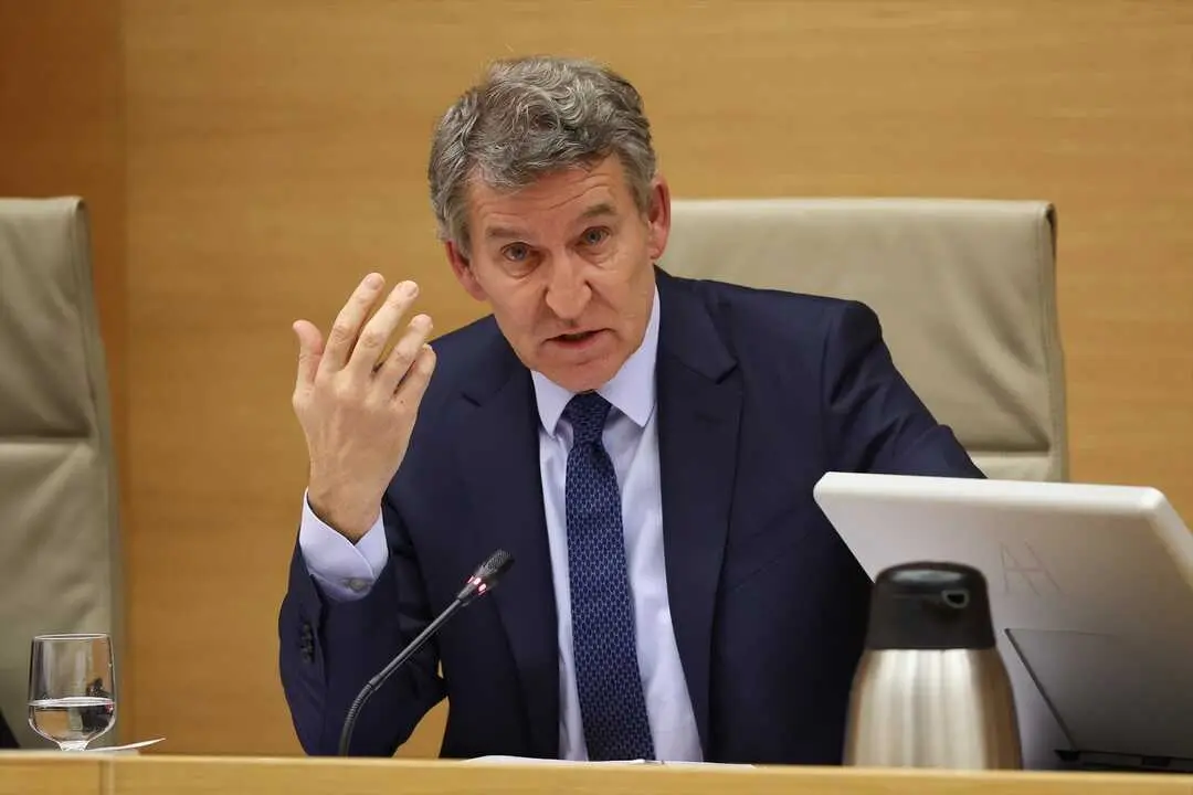 El presidente del PP, Alberto Nu&ntilde;ez Feij&oacute;o, comparece en la Comisi&oacute;n de investigaci&oacute;n de la Dana, en el Congreso de los Diputados, a 2 de febrero de 2026, en Madrid (Espa&ntilde;a). Alejandro Mart&iacute;nez V&eacute;lez / Europa Press