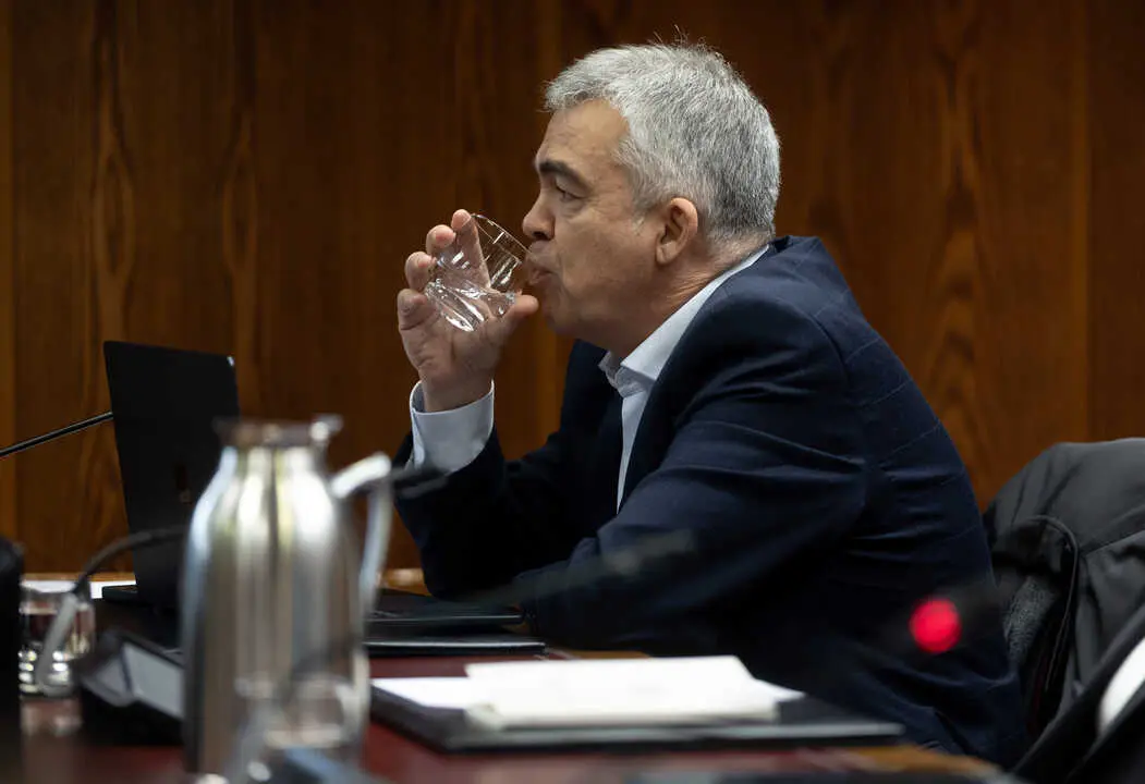 El ex secretario de Organizaci&oacute;n del PSOE Santos Cerd&aacute;n durante la Comisi&oacute;n de Investigaci&oacute;n. / EP