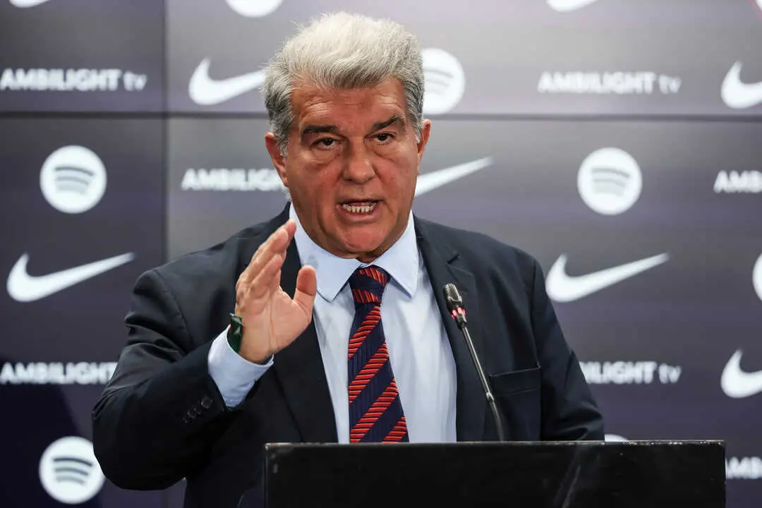 El preside el F&uacute;tbol Club Barcelona, Joan Laporta./ EP