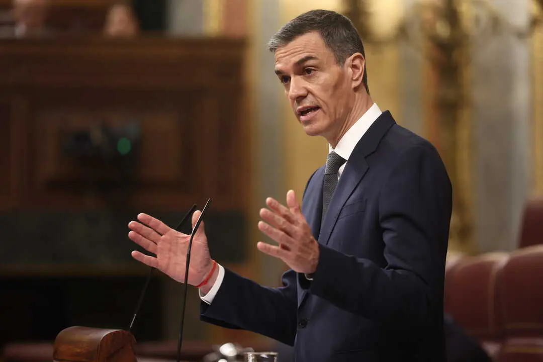 El presidente del Gobierno, Pedro S&aacute;nchez, en una sesi&oacute;n de control al Gobierno. / EP