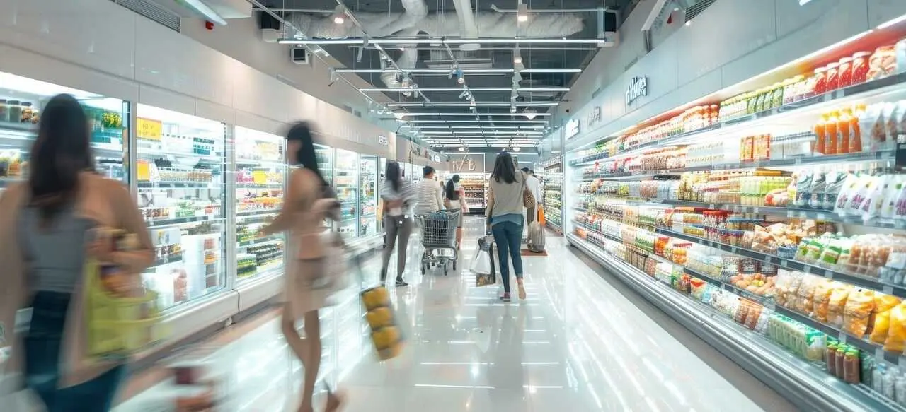 Varios clientes hacen su compra en un supermercado. / EP