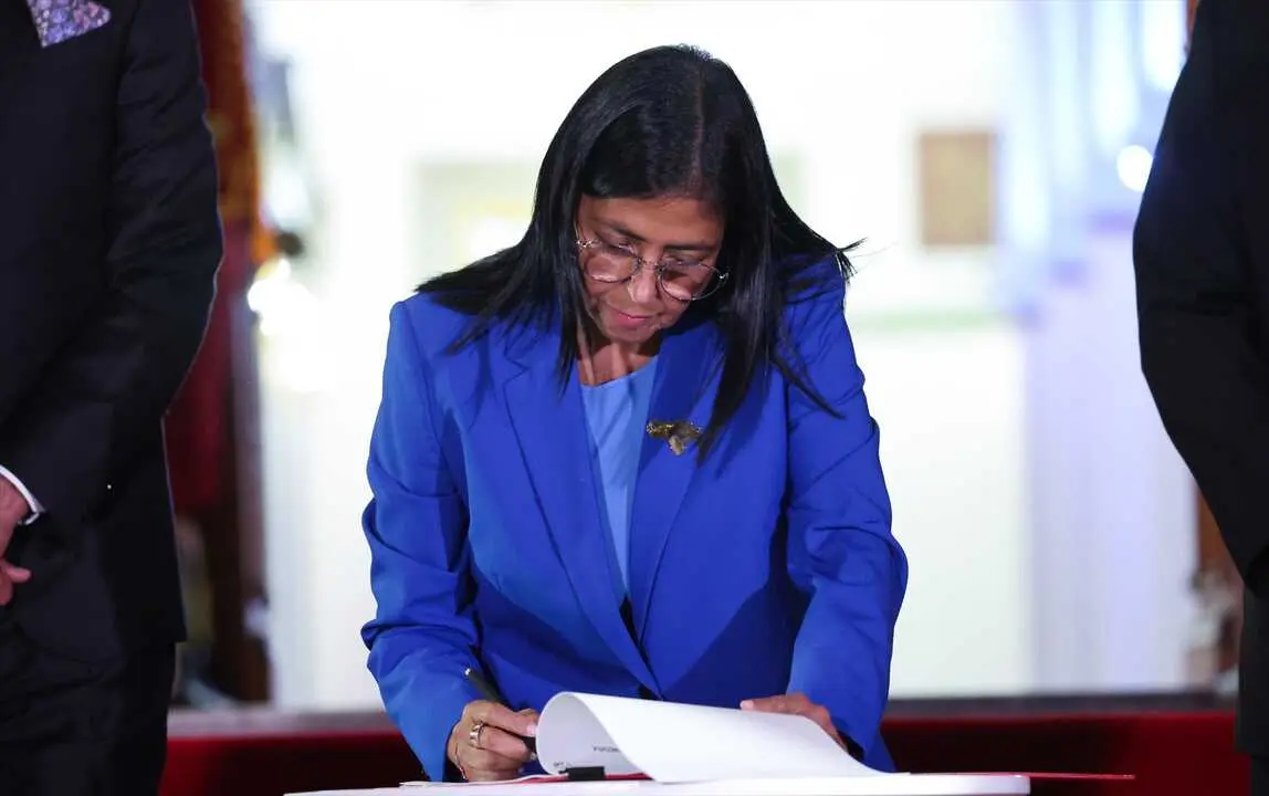 La presidenta encargada de Venezuela, Delcy Rodr&iacute;guez. / P.V.