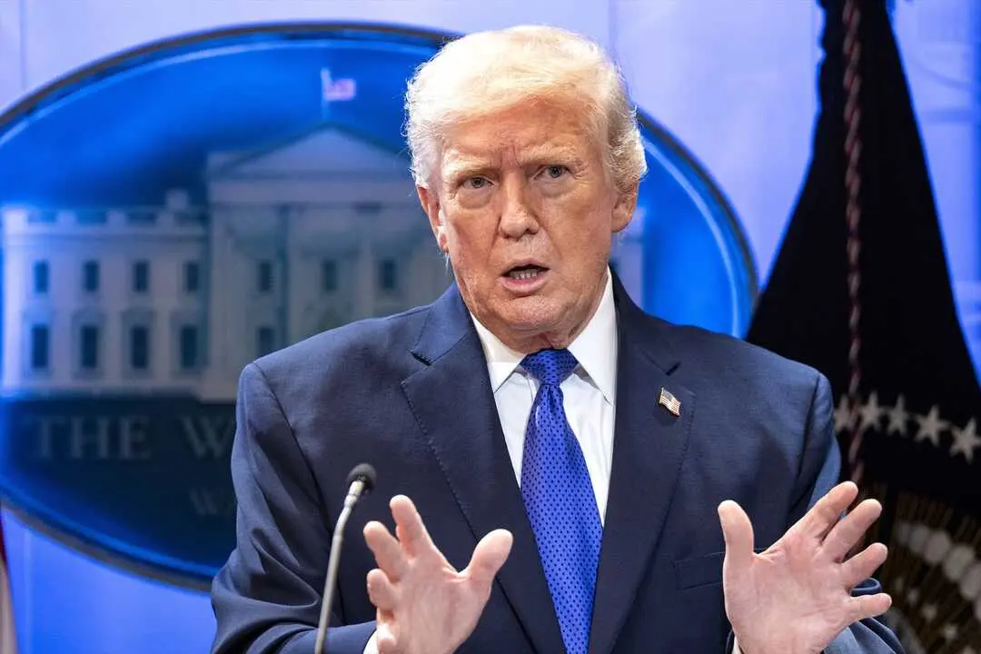 El presidente de los Estados Unidos, Donald Trump, habla durante una conferencia de prensa en la Sala de Prensa James S. Brady de la Casa Blanca en Washington, D.C. / EP