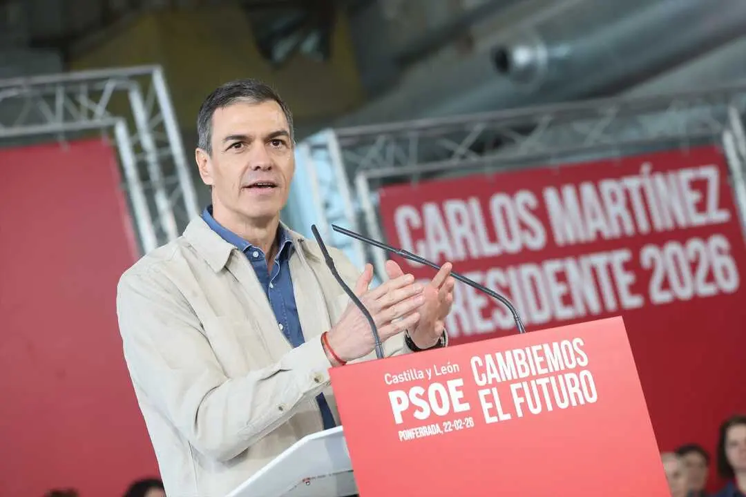 El secretario general del PSOE y presidente del Gobierno de Espa&ntilde;a, Pedro S&aacute;nchez, durante un acto. / Fernando Otero