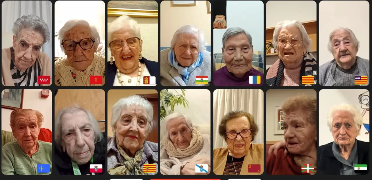 Rosario Soto, vecina de Santander y de 111 a&ntilde;os, particip&oacute; en la videollamada m&aacute;s longeva registrada. / Alerta