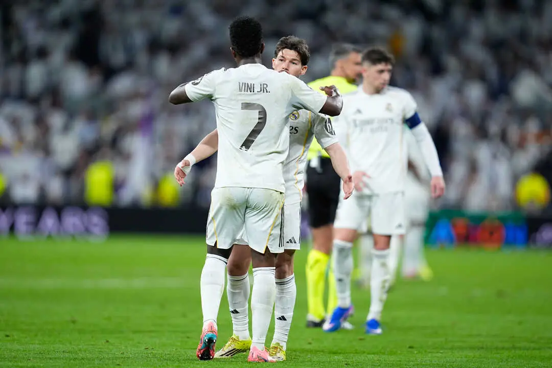 Jugadores del Madrid, durante un partido de Champions. / EP