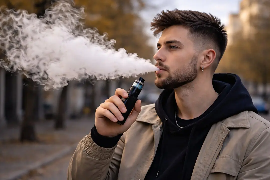 Una persona con un vaper. / I.A